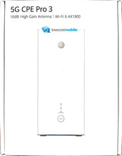 Load image into Gallery viewer, Huawei H138-380 5G CPE PRO 3 (GHTelcom) Router Category 19 WFi 6+ 2 ports RJ45 Slot NanoSIM Box 5G
