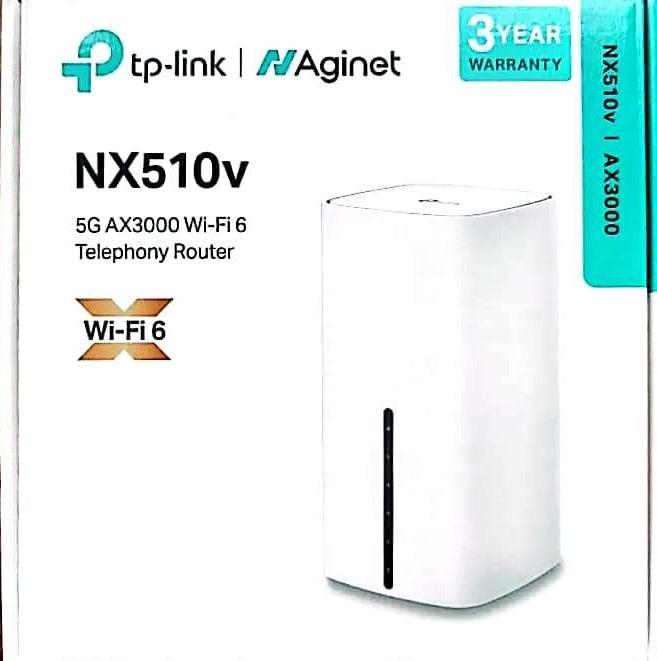 TP-Link NX510v 5G Router WiFi Mesh 3 x RJ45 RJ11 WiFi 6 AX3000 ...
