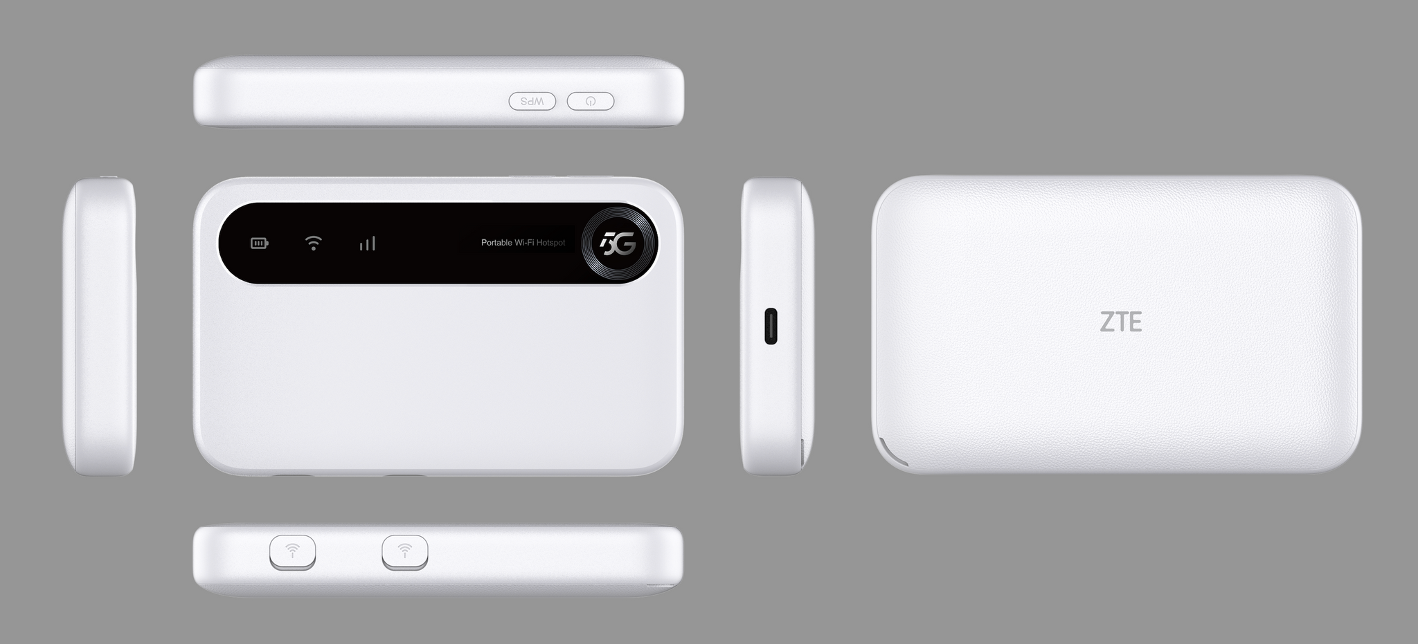 ZTE U50 5G MiFi Pocket Hotspot 4500mAh battery 2 x TS9 for external an ...